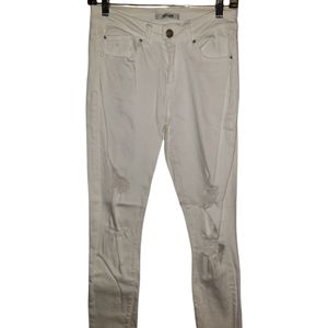 White Pockets Distressed Mid Rise Skinniest Ankle Jeans